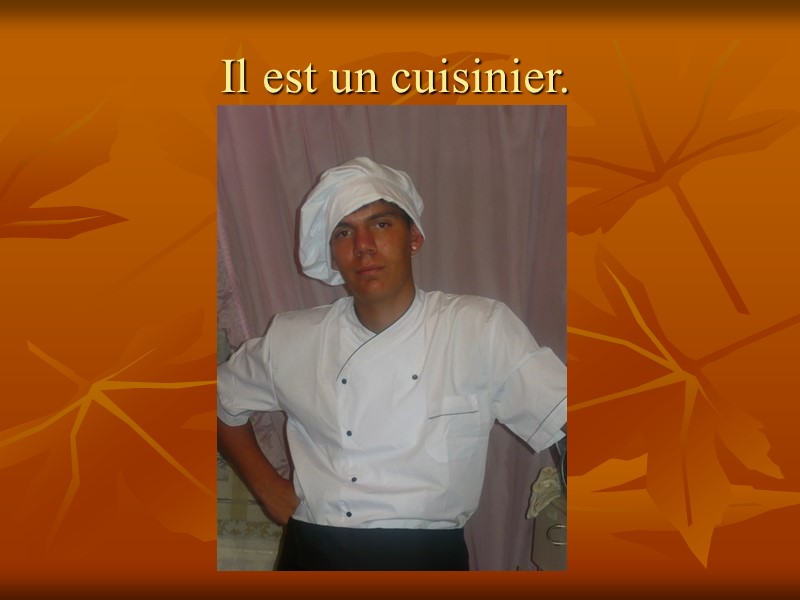 Il est un cuisinier.